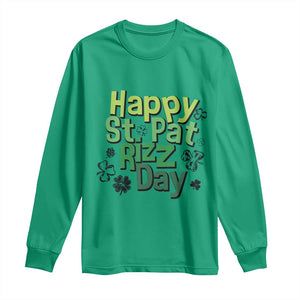 Funny Skibidi St Patrick's Day Long Sleeve Shirt Happy St Pat Rizz Day Shamrock TS11 Irish Green Print Your Wear