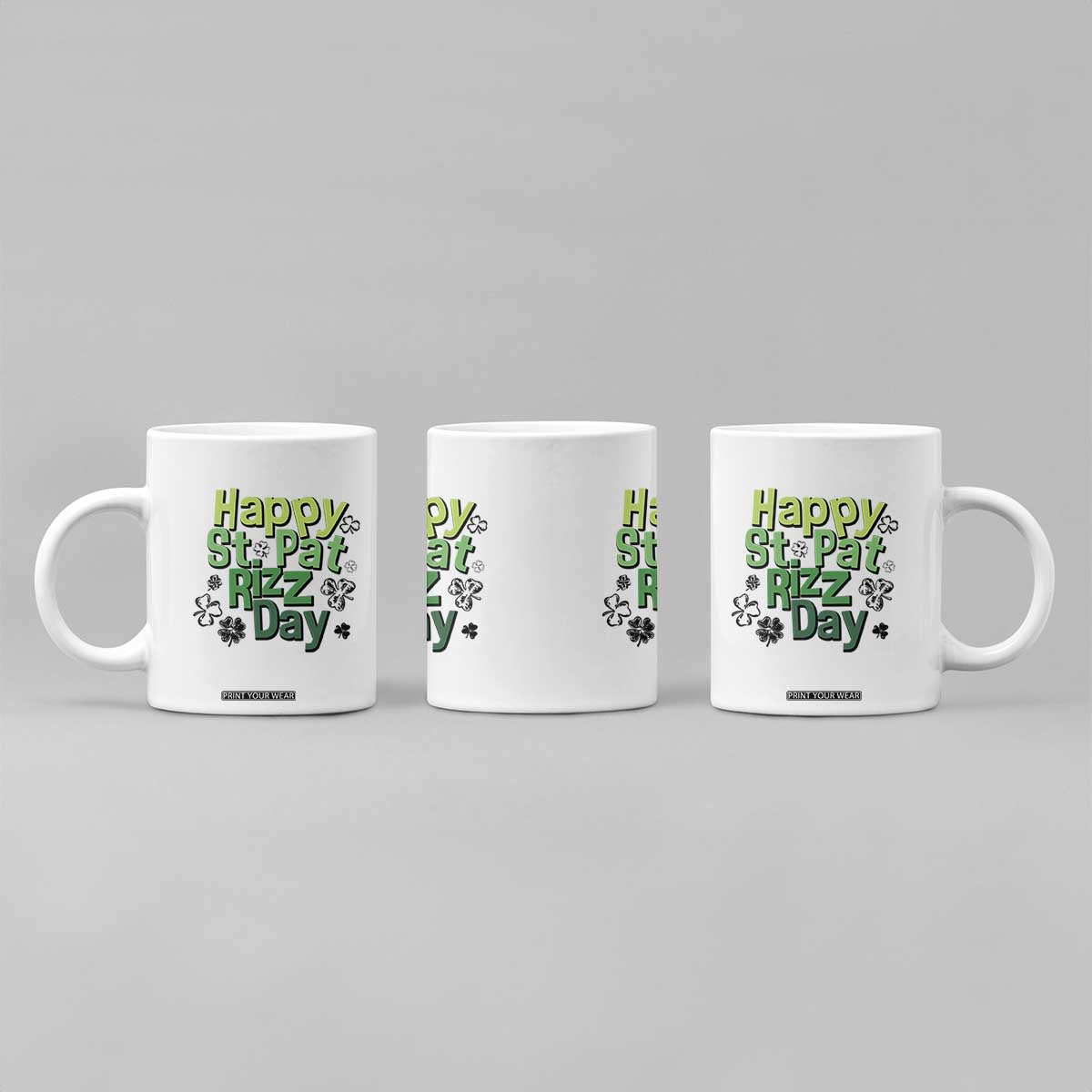 Funny Skibidi St Patrick's Day Coffee Mug Happy St Pat Rizz Day Shamrock TS11 Print Your Wear