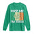 Funny St Patrick's Day Rizz Me I'm Irish Long Sleeve Shirt Shamrock Ireland Flag TS11 Irish Green Print Your Wear