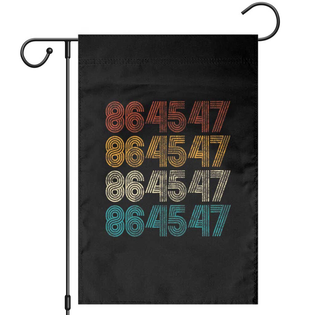 Funny Vintage 80s Style 86 45 47 Retro Stripes Garden Flag TS11 Black Print Your Wear