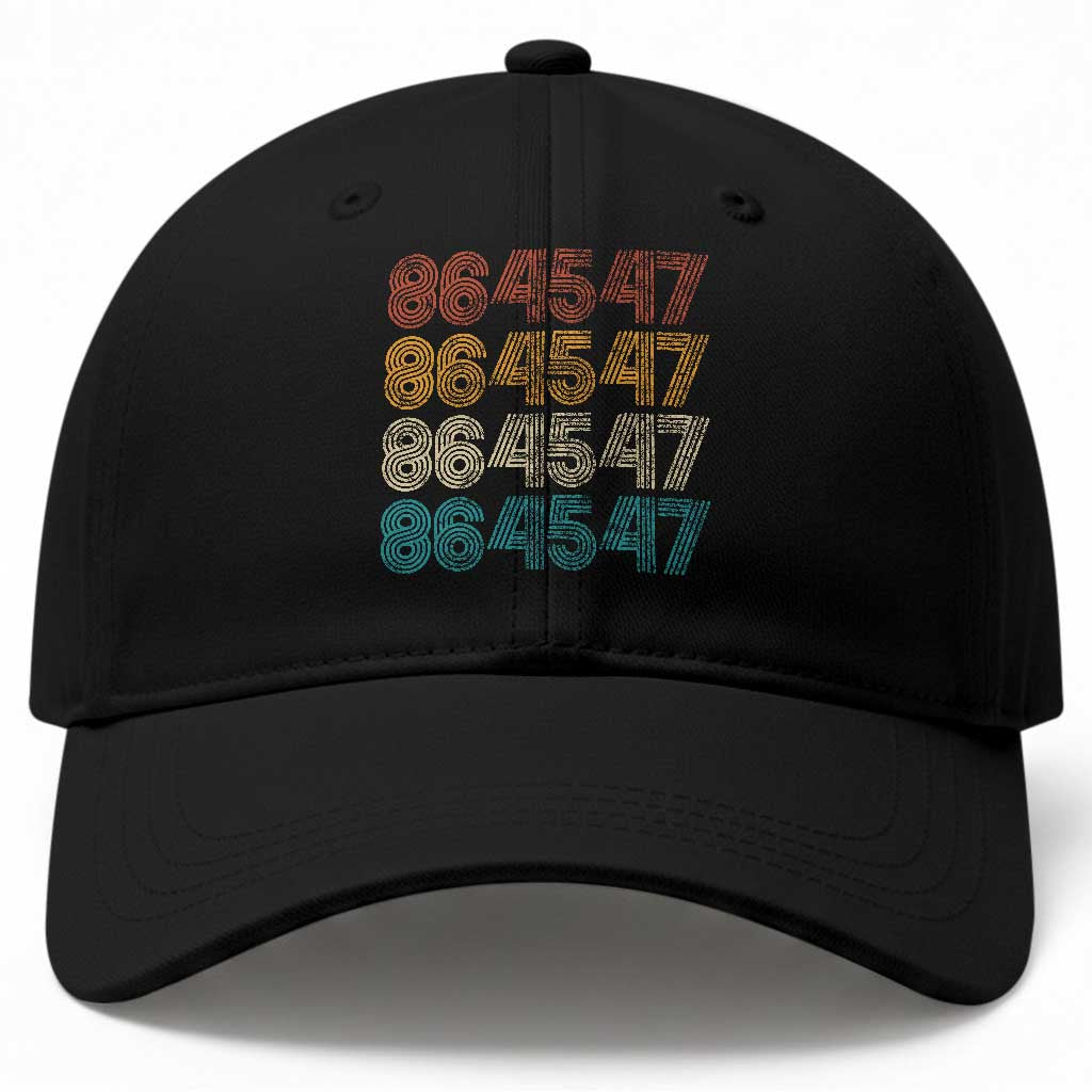 Funny Vintage 80s Style 86 45 47 Retro Stripes Baseball Cap TS11 Print Your Wear