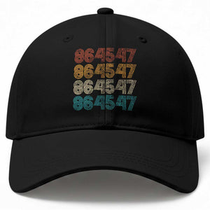 Funny Vintage 80s Style 86 45 47 Retro Stripes Baseball Cap TS11 Print Your Wear