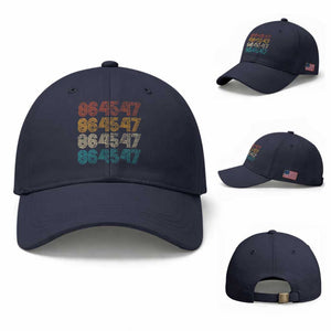 Funny Vintage 80s Style 86 45 47 Retro Stripes Baseball Cap TS11 Baseball Cap Universal Fit Navy Print Your Wear