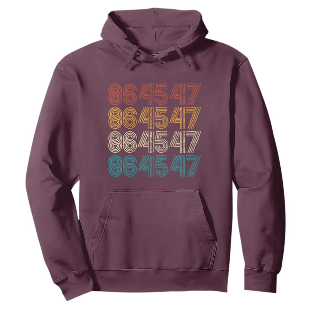 Funny Vintage 80s Style 86 45 47 Retro Stripes Hoodie TS11 Maroon Print Your Wear