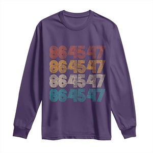 Funny Vintage 80s Style 86 45 47 Retro Stripes Long Sleeve Shirt TS11 Purple Print Your Wear