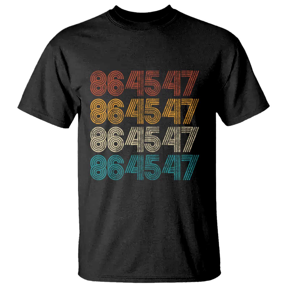 Funny Vintage 80s Style 86 45 47 Retro Stripes T Shirt TS11 Black Print Your Wear