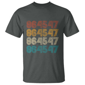 Funny Vintage 80s Style 86 45 47 Retro Stripes T Shirt TS11 Dark Heather Print Your Wear