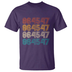 Funny Vintage 80s Style 86 45 47 Retro Stripes T Shirt TS11 Purple Print Your Wear