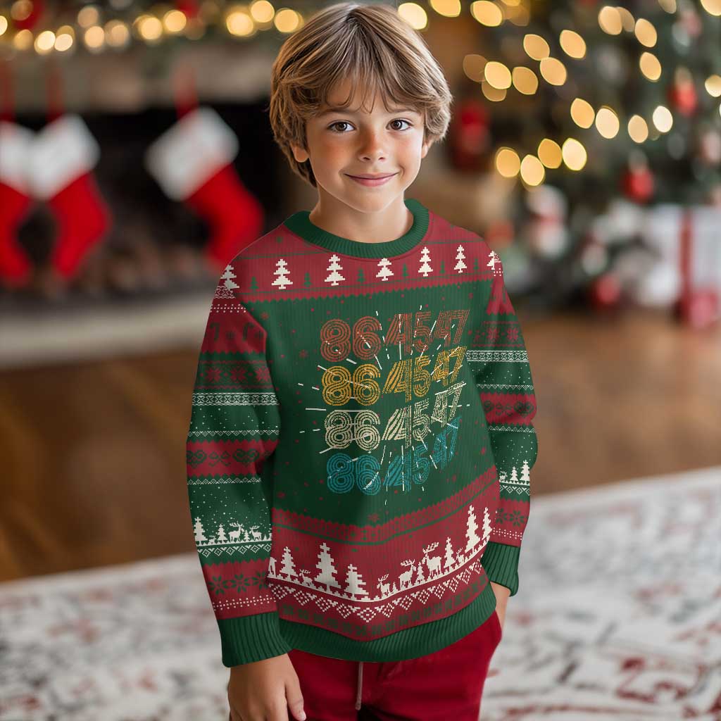 Funny Vintage 80s Style 86 45 47 Retro Stripes Knit Sweatshirt TS11 Christmas Print Your Wear