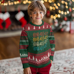 Funny Vintage 80s Style 86 45 47 Retro Stripes Knit Sweatshirt TS11 Christmas Print Your Wear