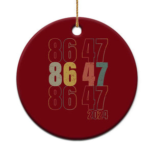 Funny Vintage 80s Style 86 47 2024 Retro Ceramic Ornament TS11 1pc Red Print Your Wear