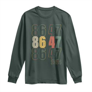 Funny Vintage 80s Style 86 47 2024 Retro Long Sleeve Shirt TS11 Dark Forest Green Print Your Wear