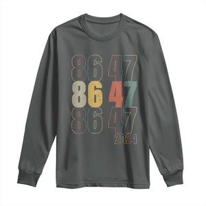 Funny Vintage 80s Style 86 47 2024 Retro Long Sleeve Shirt TS11 Dark Heather Print Your Wear