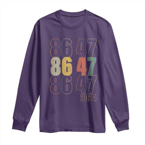 Funny Vintage 80s Style 86 47 2024 Retro Long Sleeve Shirt TS11 Purple Print Your Wear