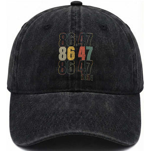 Funny Vintage 80s Style 86 47 2024 Retro Washed Cotton Baseball Cap TS11 Print Your Wear