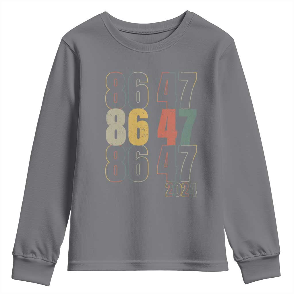 Funny Vintage 80s Style 86 47 2024 Retro Youth Sweatshirt TS11 Charcoal Print Your Wear