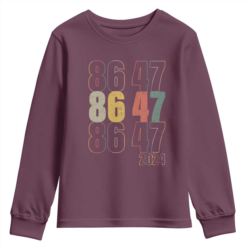 Funny Vintage 80s Style 86 47 2024 Retro Youth Sweatshirt TS11 Maroon Print Your Wear