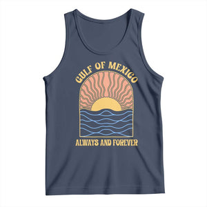 Gulf Of Mexico Always And Forever Tank Top Retro Beach Sunset TS11 Navy Print Your Wear