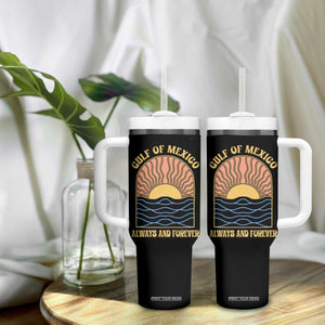 Gulf Of Mexico Always And Forever Tumbler With Handle Retro Beach Sunset TS11 Print Your Wear