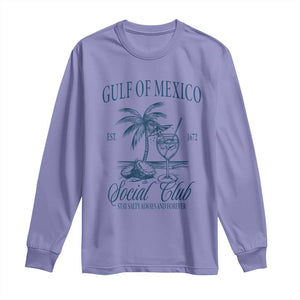 Funny Gulf Of Mexico Social Club Stay Salty Always And Forever Long Sleeve Shirt Coconut Tree Cocktail TS11 Violet Print Your Wear