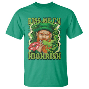 Funny St Patrick's Day Cannabis Weed T Shirt Kiss Me I'm Highrish Leprechaun TS11 Irish Green Print Your Wear
