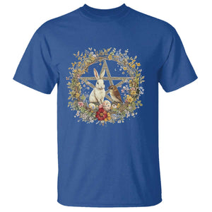 Ostara Blessing Pagan Eostre Easter Day T Shirt Rabbit Bird Wiccan Pentagram TS11 Royal Blue Print Your Wear