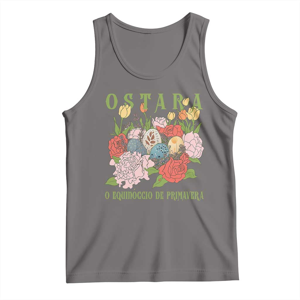 Ostara Eostre Easter Day Tank Top O Equinoccio De Primavera Eggs Flowers TS11 Deep Heather Print Your Wear