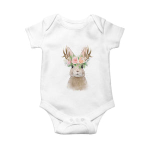 Ostara Pagan Eostre Easter Day Baby Onesie Rabbit Wolpertinger Spring Equinox Festival TS11 White Print Your Wear