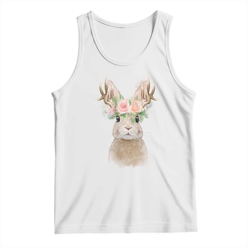 Ostara Pagan Eostre Easter Day Tank Top Rabbit Wolpertinger Spring Equinox Festival TS11 White Print Your Wear