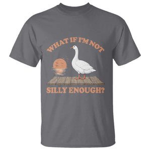 What If I'm Not Silly Enough Funny Silly Goose T Shirt TS11 Charcoal Print Your Wear