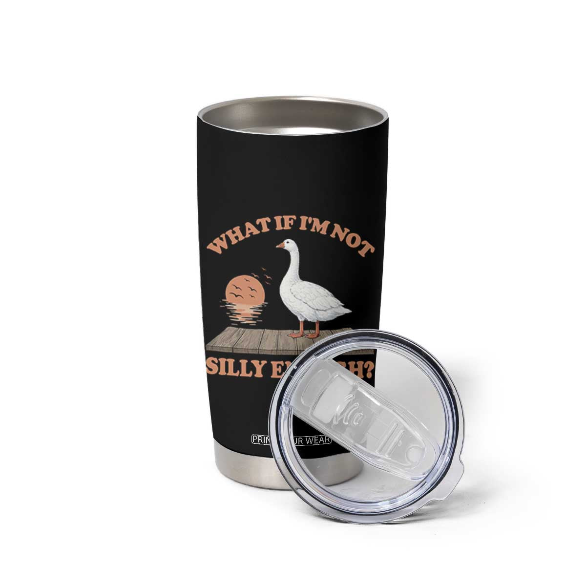 What If I'm Not Silly Enough Funny Silly Goose Tumbler Cup TS11 Print Your Wear