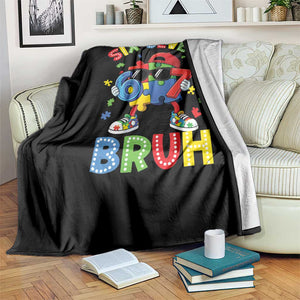 67 Autism Awareness Throw Blanket Funny Six Seven Bruh Autistic Puzzle Kids Boys TS11 Print Your Wear