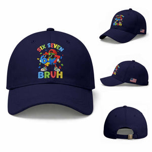67 Autism Awareness Baseball Cap Funny Six Seven Bruh Autistic Puzzle Kids Boys TS11 Baseball Cap Universal Fit Dark Blue Print Your Wear