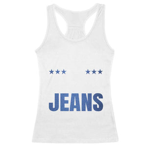 Denim Day Awareness Racerback Tank Top Asking Me Why I Am Wearing Jeans TS11 White Print Your Wear