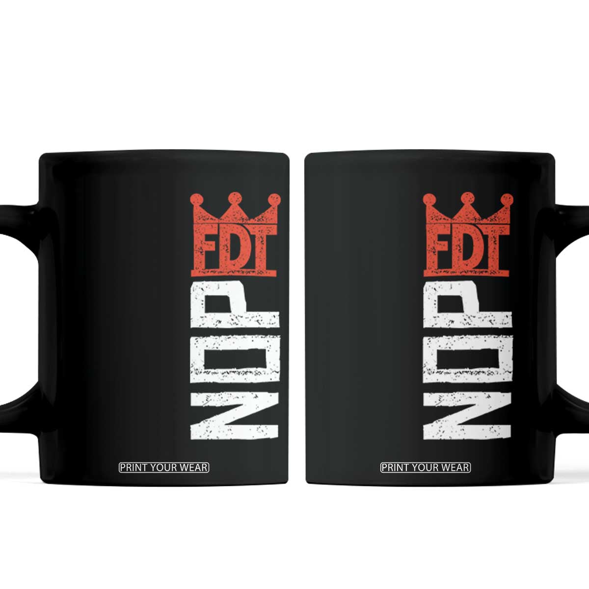 No Kings Protest Nope Funny Political Satire Coffee Mug TS11 Black Print Your Wear
