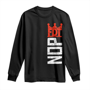 No Kings Protest Nope Funny Political Satire Long Sleeve Shirt TS11 Black Print Your Wear