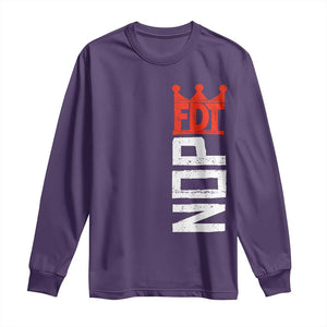 No Kings Protest Nope Funny Political Satire Long Sleeve Shirt TS11 Purple Print Your Wear