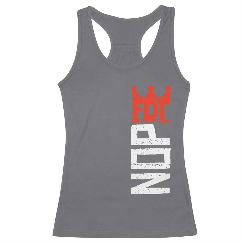 No Kings Protest Nope Funny Political Satire Racerback Tank Top TS11 Charcoal Print Your Wear