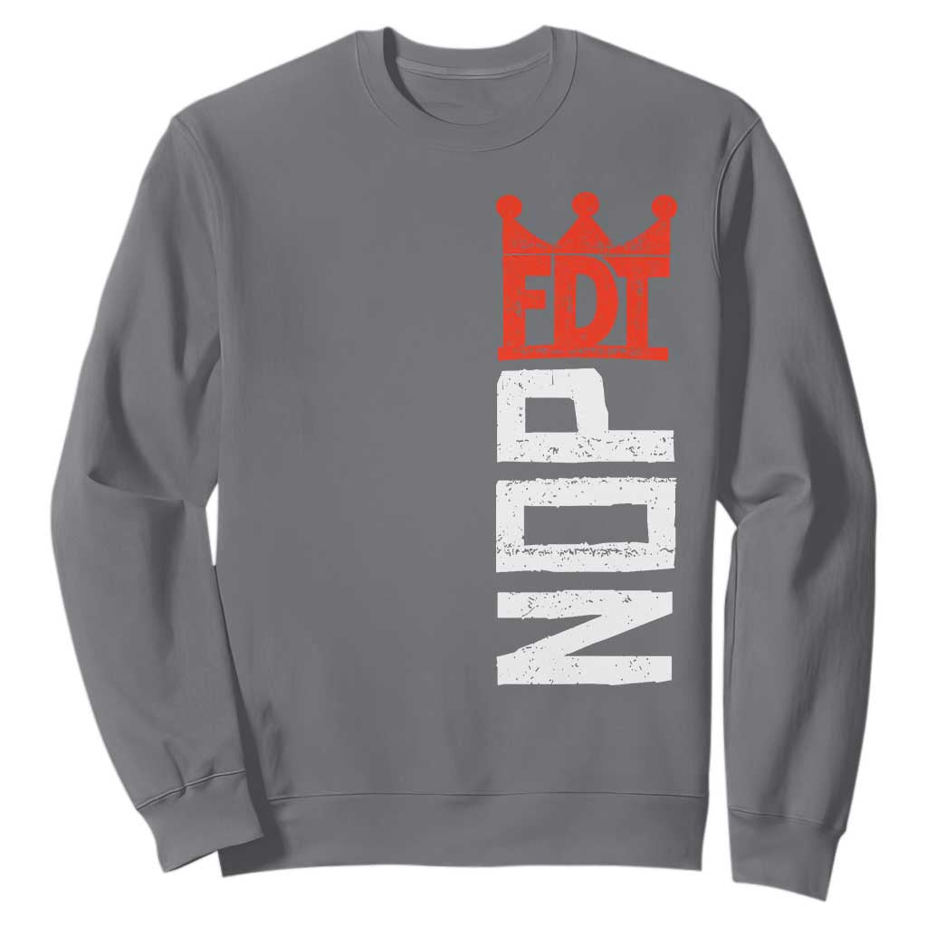 No Kings Protest Nope Funny Political Satire Sweatshirt TS11 Charcoal Print Your Wear