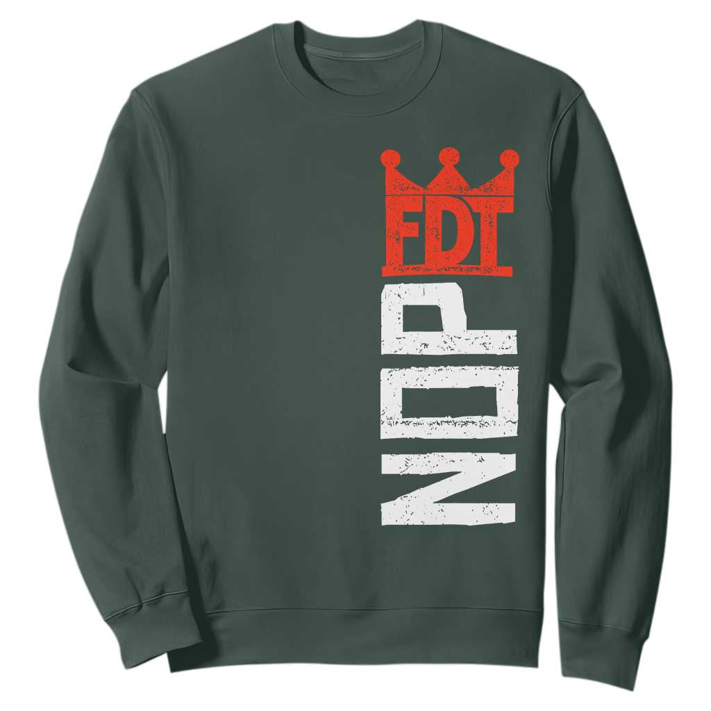 No Kings Protest Nope Funny Political Satire Sweatshirt TS11 Dark Forest Green Print Your Wear