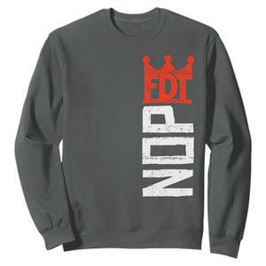 No Kings Protest Nope Funny Political Satire Sweatshirt TS11 Dark Heather Print Your Wear