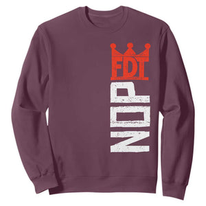 No Kings Protest Nope Funny Political Satire Sweatshirt TS11 Maroon Print Your Wear