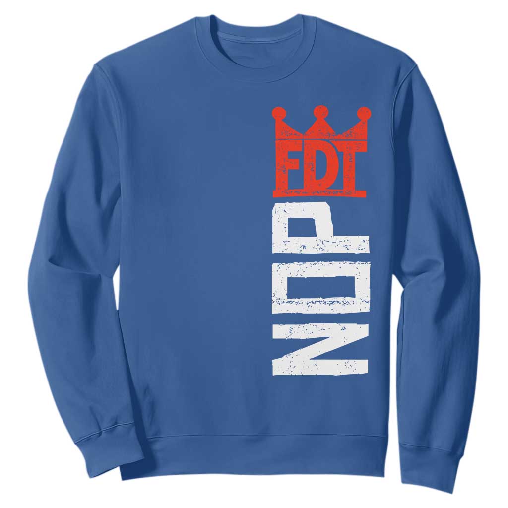 No Kings Protest Nope Funny Political Satire Sweatshirt TS11 Royal Blue Print Your Wear