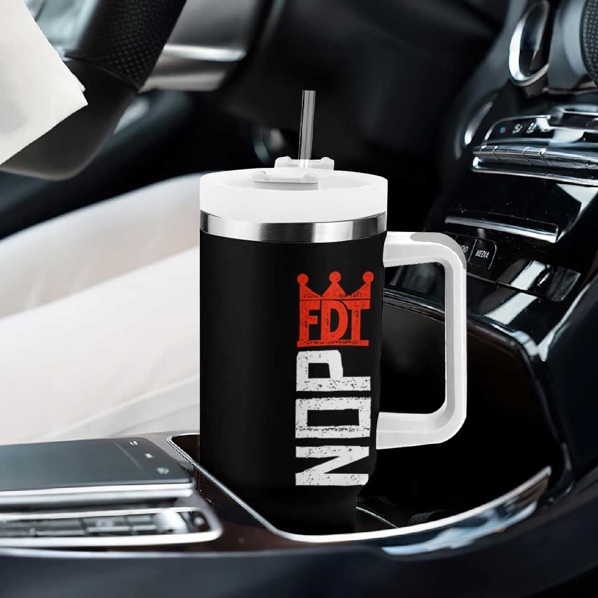 No Kings Protest Nope Funny Political Satire Tumbler With Handle TS11 Print Your Wear