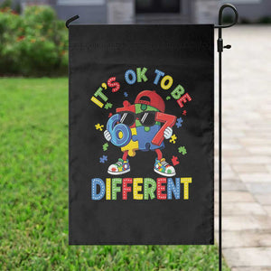 Six Seven Autism Awareness Garden Flag It Is Ok To Be Different 67 Meme Puzzle TS11 Print Your Wear