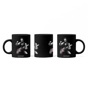 Abraham Lincoln Playing Guitar Vintage American Flag Coffee Mug TS11 Print Your Wear