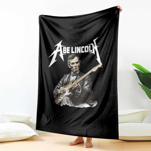 Abe Lincoln Playing Electric Guitar Rocker Throw Blanket TS11 Print Your Wear