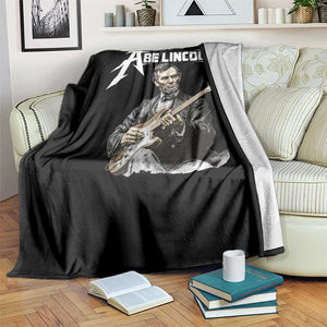 Abe Lincoln Playing Electric Guitar Rocker Throw Blanket TS11 Print Your Wear