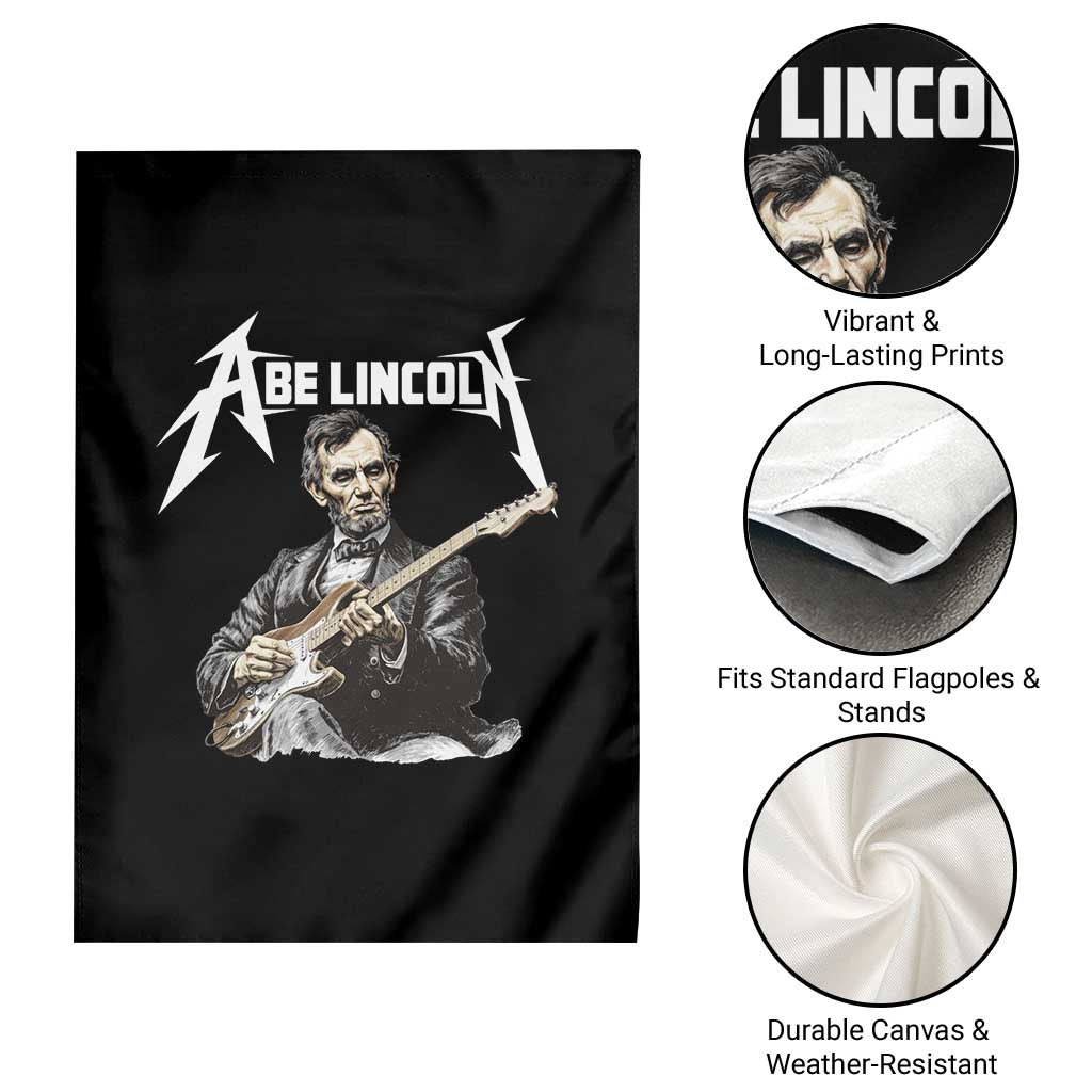 Abe Lincoln Playing Electric Guitar Rocker Garden Flag TS11 Print Your Wear
