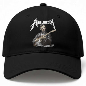 Abe Lincoln Playing Electric Guitar Rocker Baseball Cap TS11 Print Your Wear